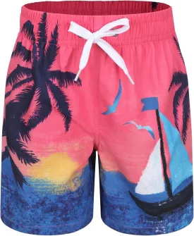 Aisyee Boys Swim Trunks Quick Dry Boards Shorts for Kids Beach Swim Shorts with 3D Prints Dinosaurs