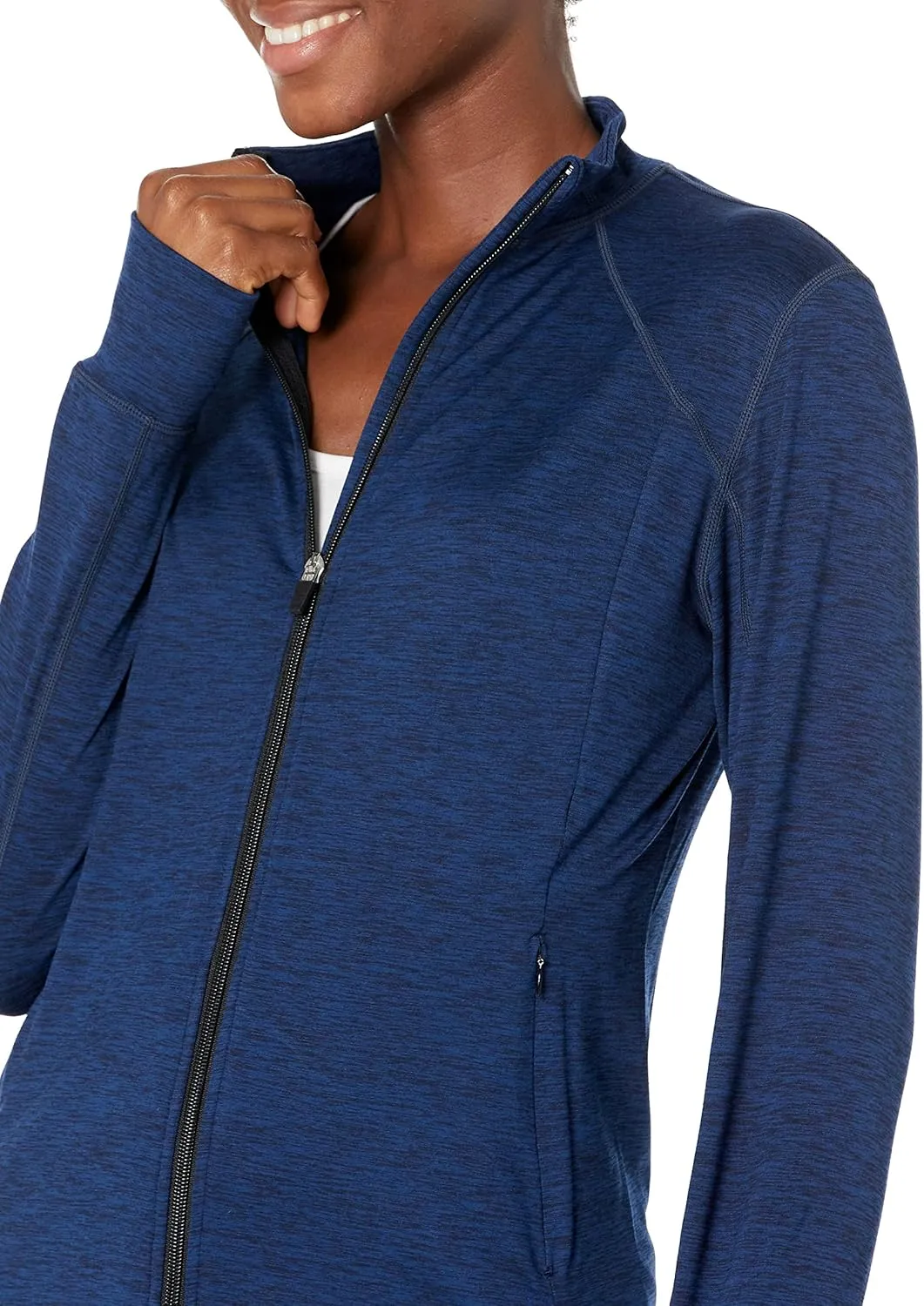 Amazon Essentials Women's Fleece Full-Zip Jacket - Brushed Tech Stretch (Available in Plus Size)