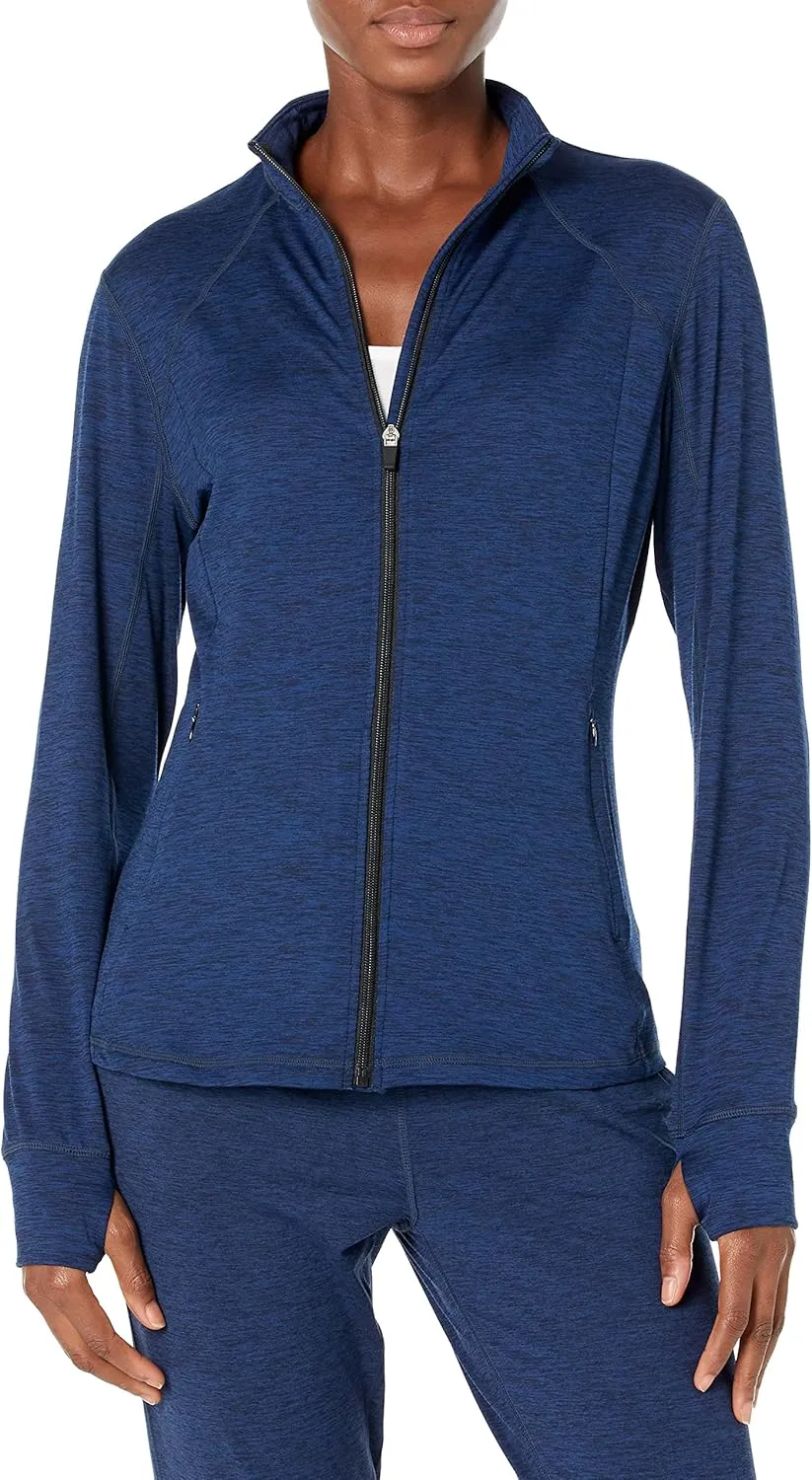 Amazon Essentials Women's Fleece Full-Zip Jacket - Brushed Tech Stretch (Available in Plus Size)