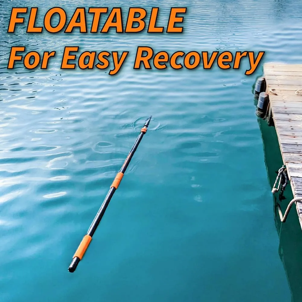 Boat Hook for Docking with Telescoping Extension Pole // Durable, Floating, Lightweight and Sturdy Telescoping Boat Hook Pole // the Ultimate Boat Pole for Docking, Push-Pull and Boating
