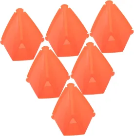 Ccer Training Obstacle 6pcs Soccer Cones Outdoor Sports Cone Bright Realistic Design Pe Material