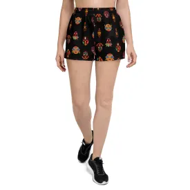 Chi Tribal Mask Multi-Face Women’s Recycled Athletic Shorts