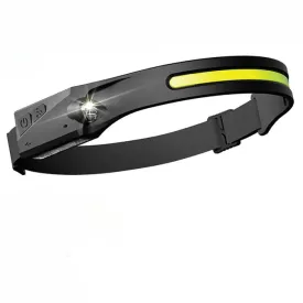COB LED Sensor Headlamp USB Rechargeable Camping Search Light Built-in Battery Headlight Led Head Torch for Fishing Camping