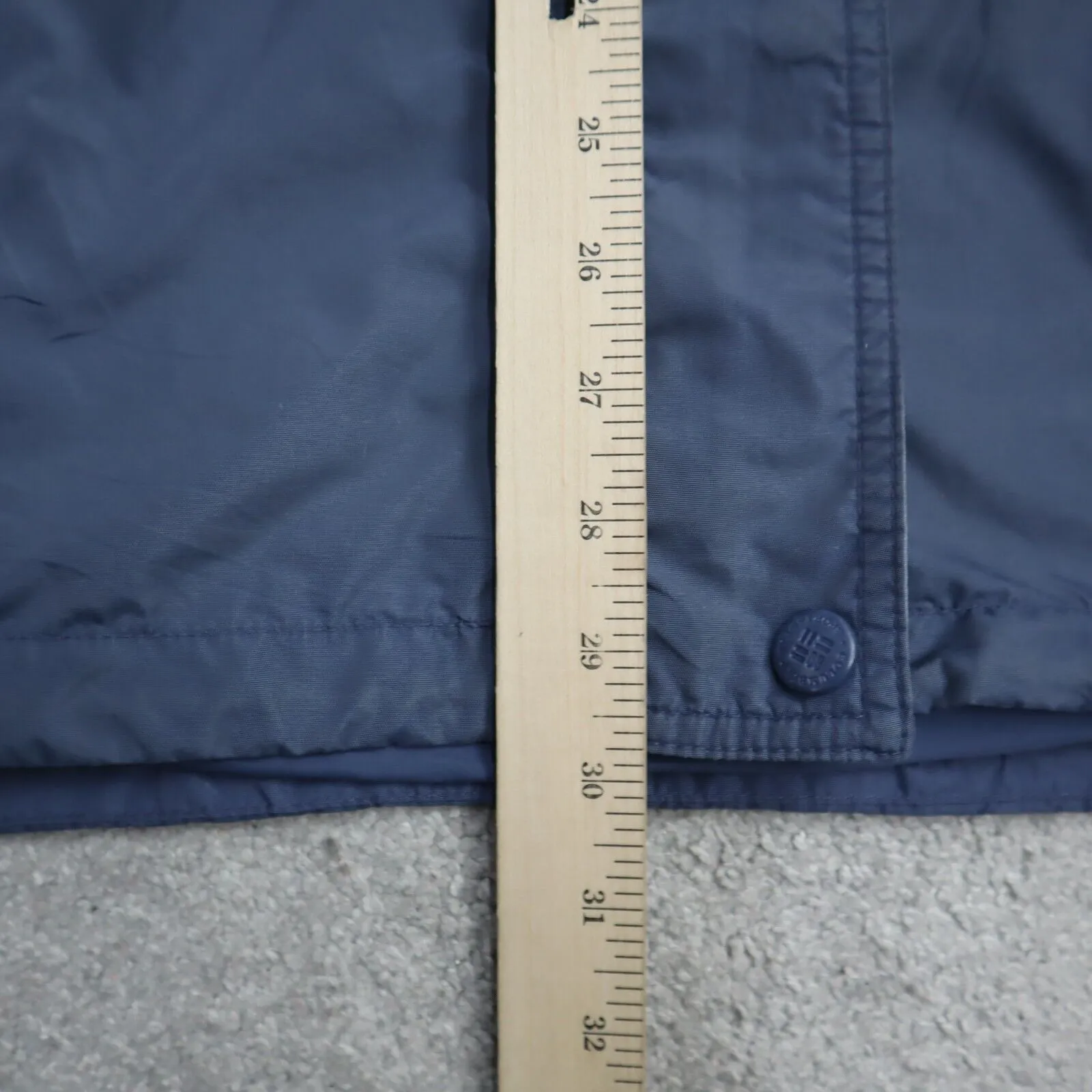 Columbia Womens Windbreaker Hooded Jacket Full Zip Core Interchange Slate Blue L