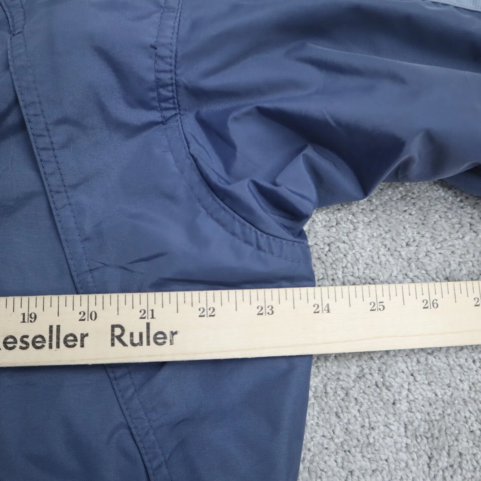 Columbia Womens Windbreaker Hooded Jacket Full Zip Core Interchange Slate Blue L