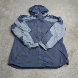 Columbia Womens Windbreaker Hooded Jacket Full Zip Core Interchange Slate Blue L