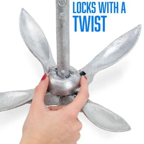 Folding Grapnel Boat Anchor, 7 lbs.