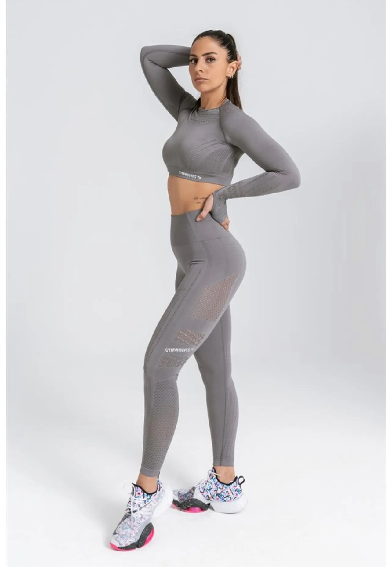 Gymwolves Women Long Sleeve Seamles Sports Tshirt | Crop Tops