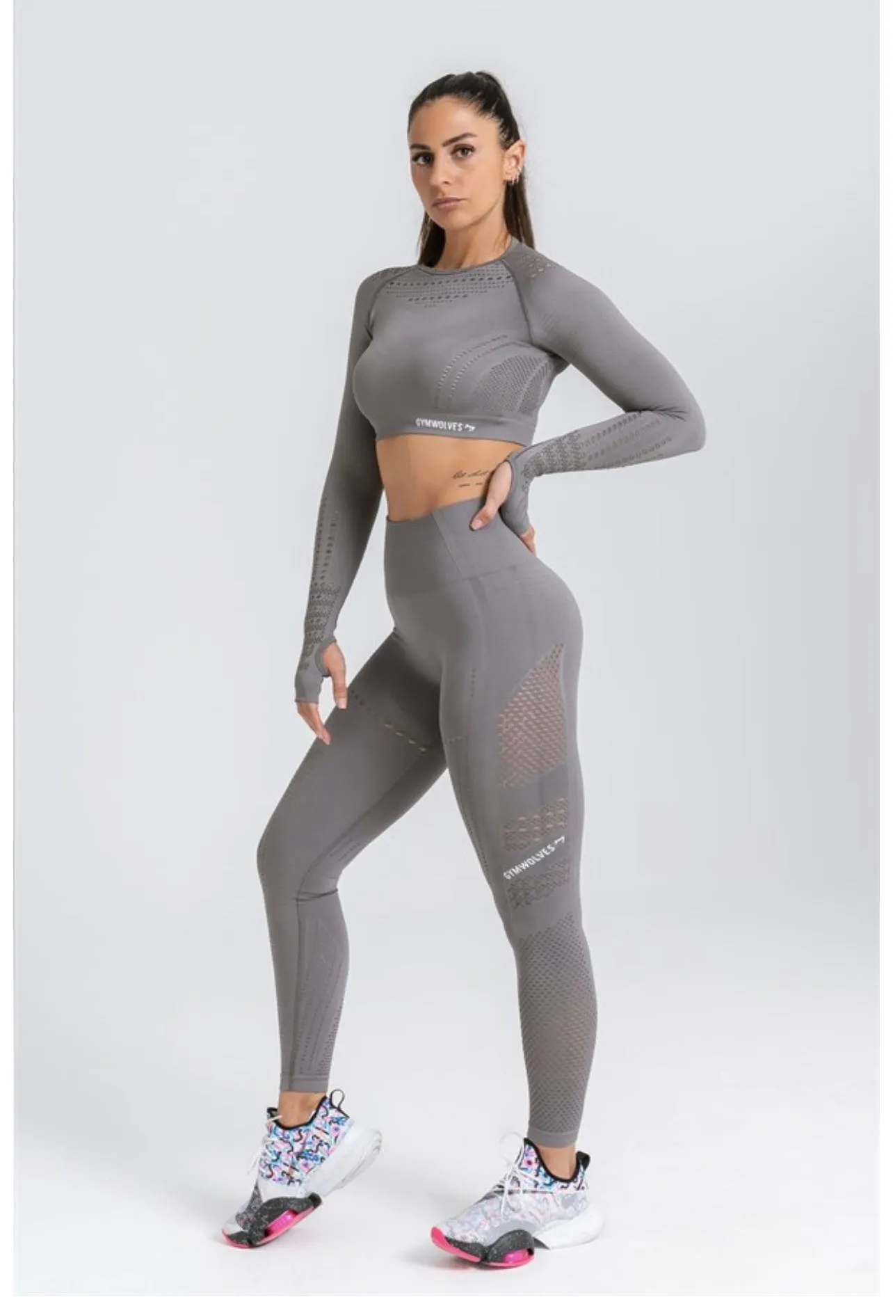 Gymwolves Women Long Sleeve Seamles Sports Tshirt | Crop Tops