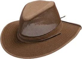 Henschel Aussie Mesh Breezer Hat - Packable Sun Protection for Outdoor Activities. Ideal for Hiking, Fishing & Camping. (US, Alpha, X-Large, Earth)