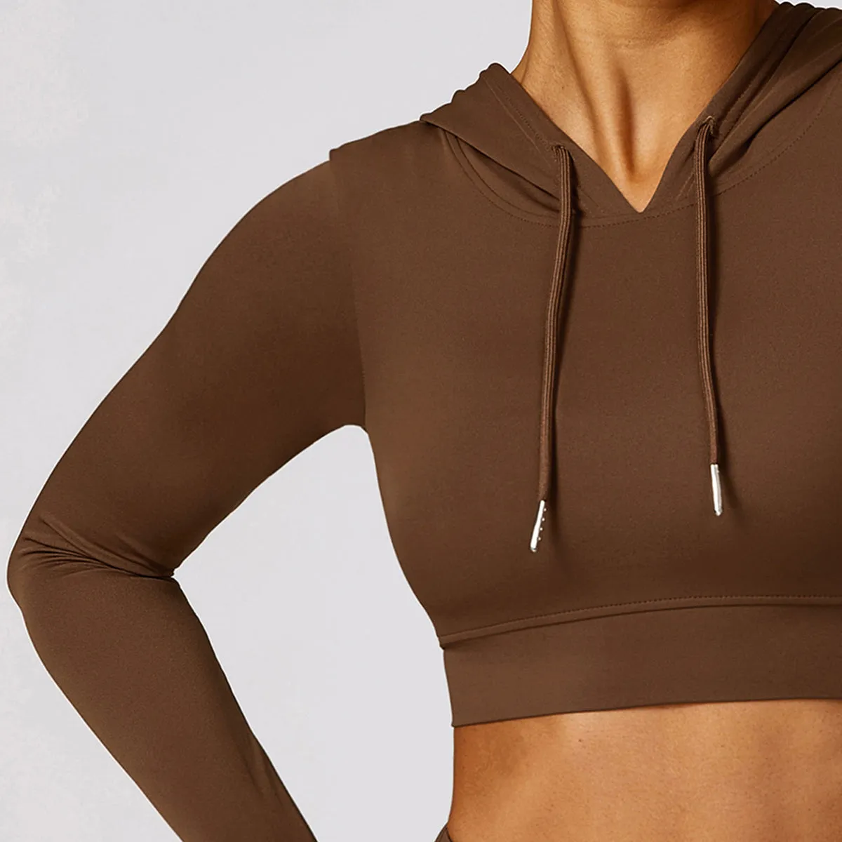Hoodie Cropped Sports Top - Etel