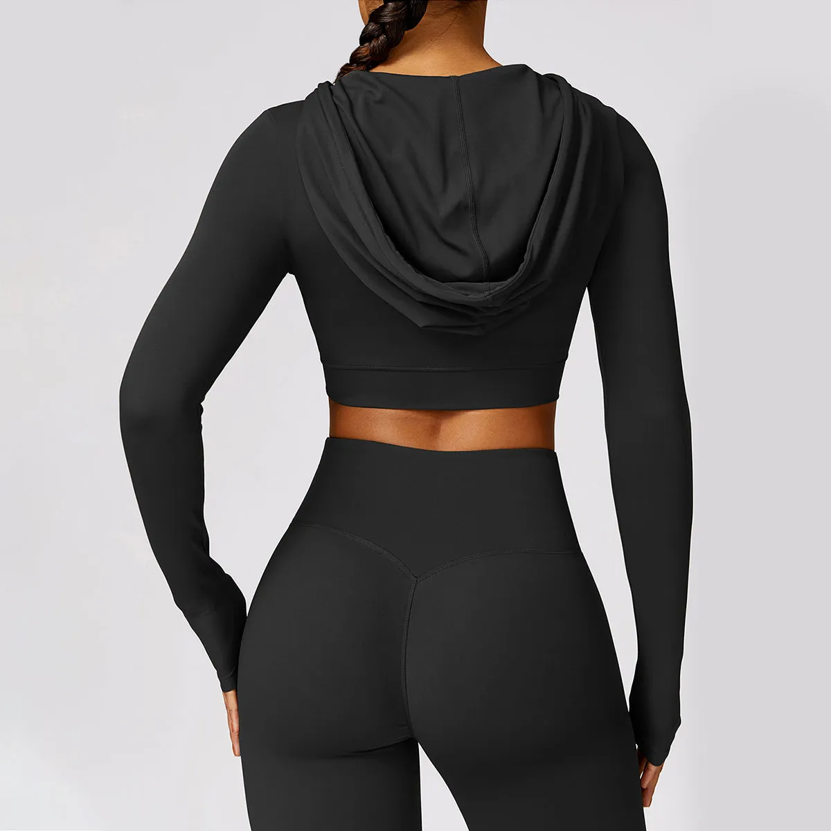Hoodie Cropped Sports Top - Etel