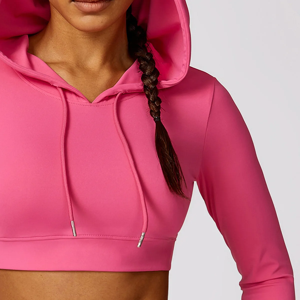 Hoodie Cropped Sports Top - Etel