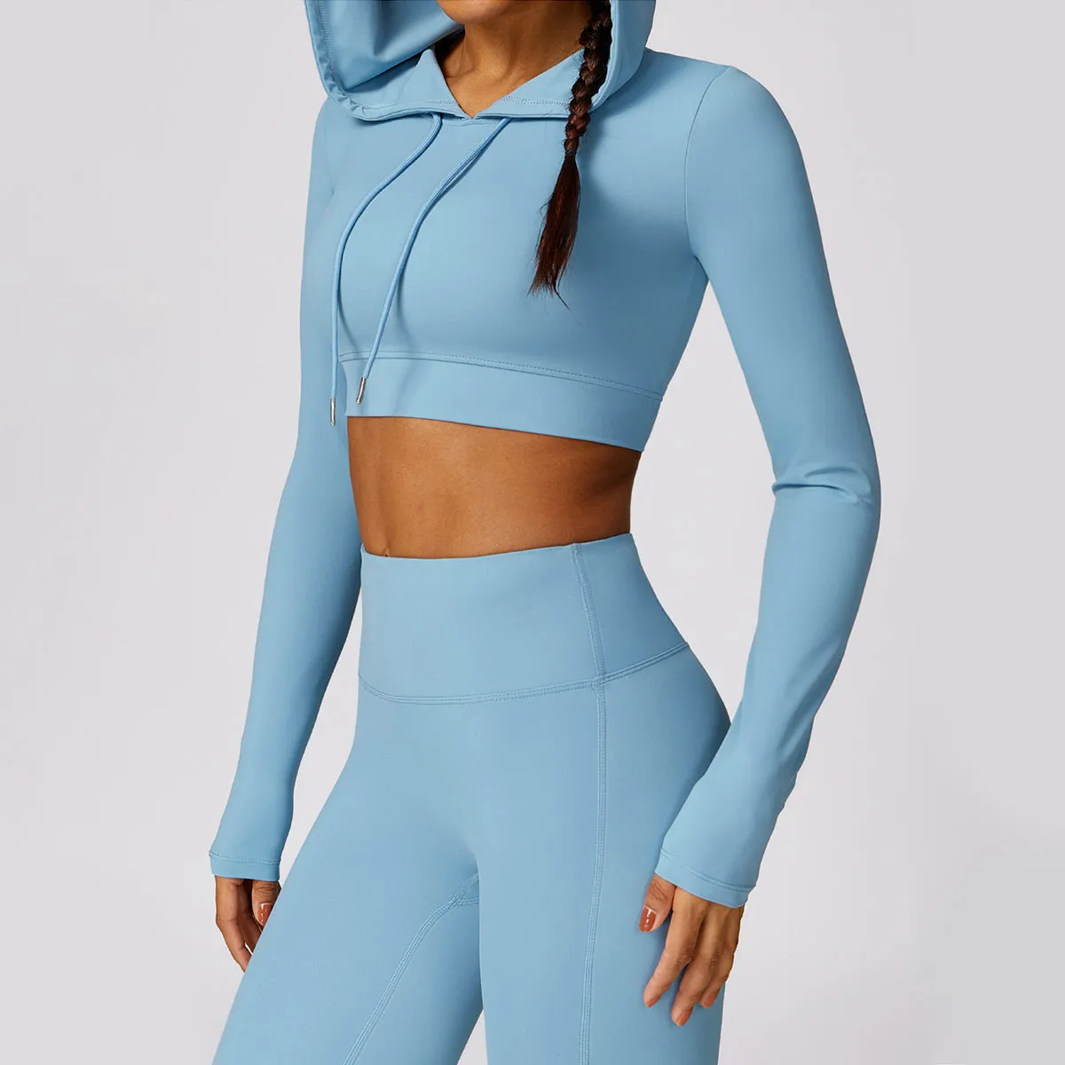 Hoodie Cropped Sports Top - Etel