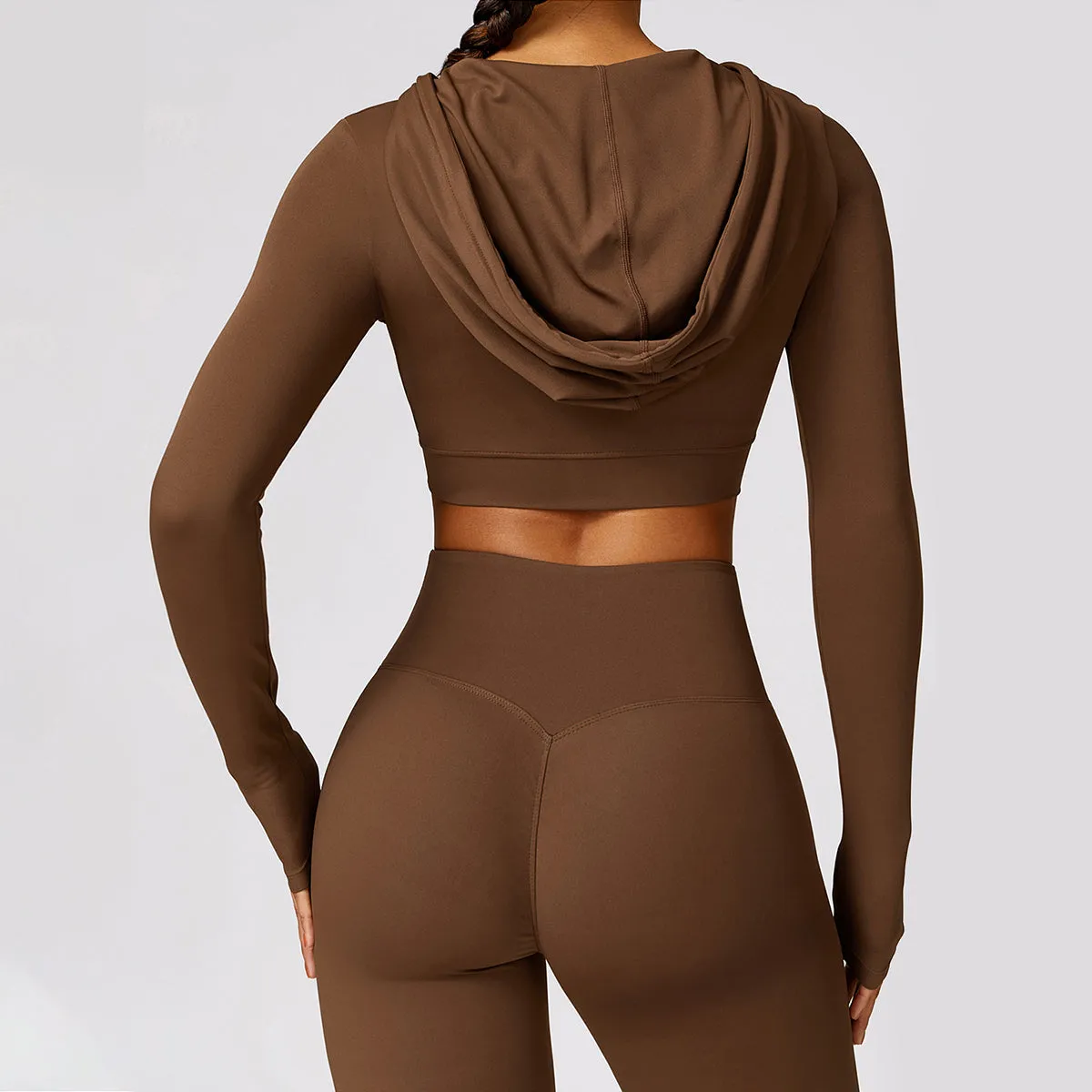 Hoodie Cropped Sports Top - Etel