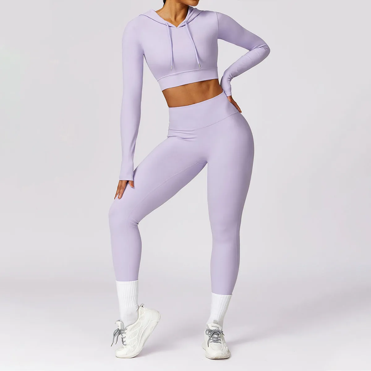 Hoodie Cropped Sports Top - Etel