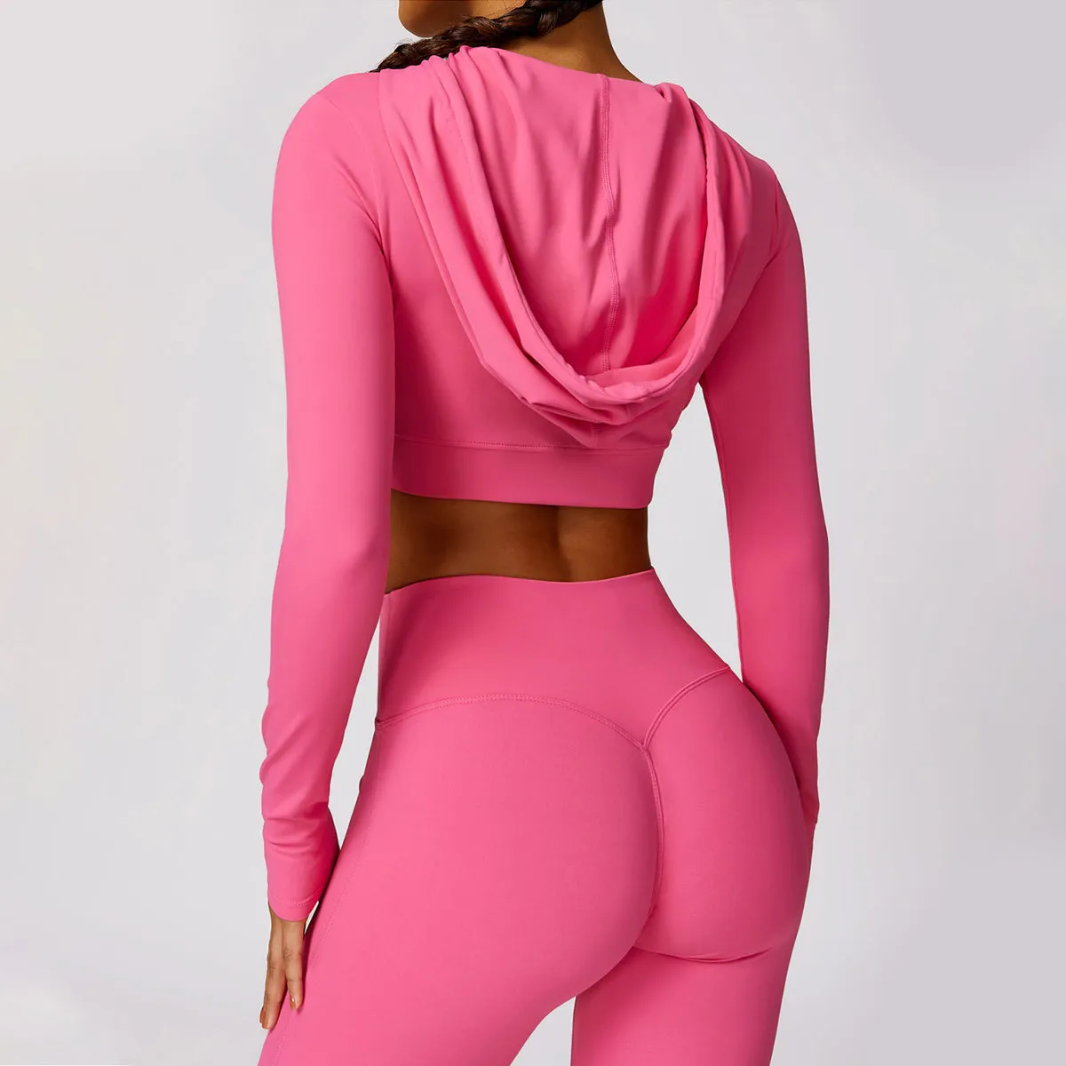 Hoodie Cropped Sports Top - Etel