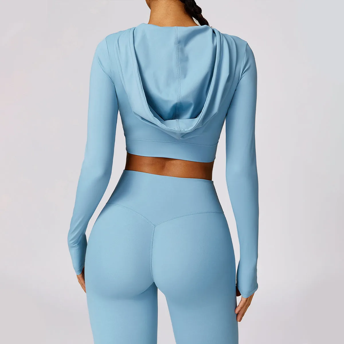 Hoodie Cropped Sports Top - Etel