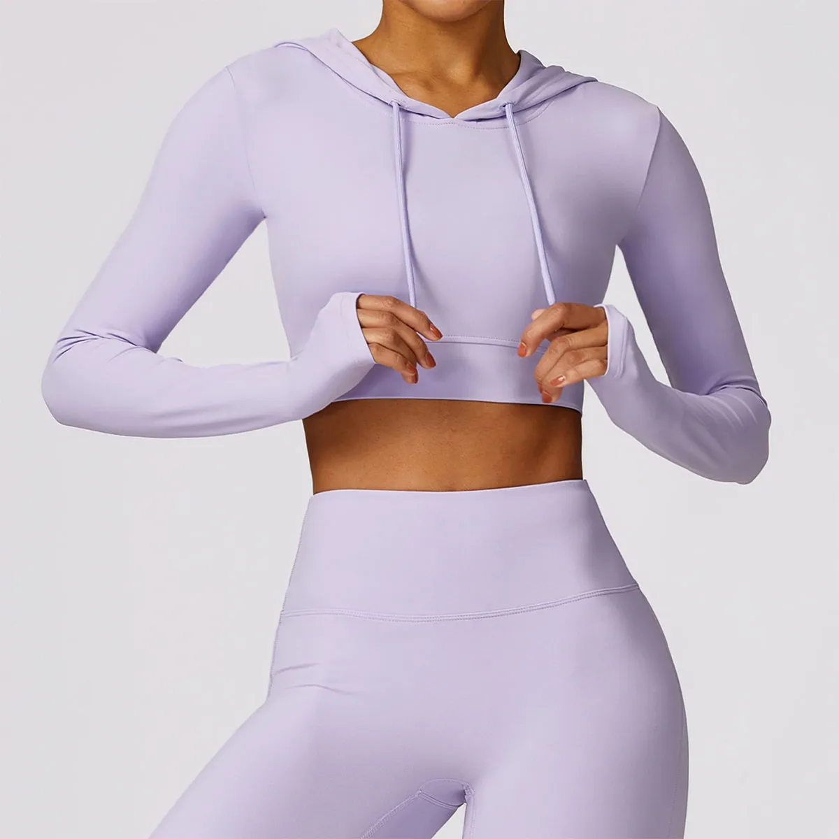 Hoodie Cropped Sports Top - Etel