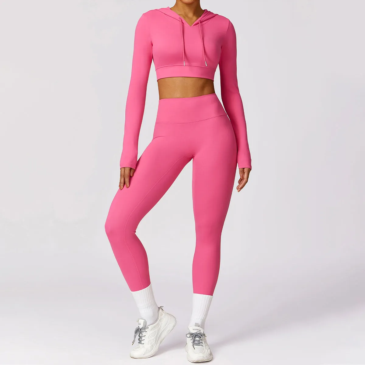 Hoodie Cropped Sports Top - Etel