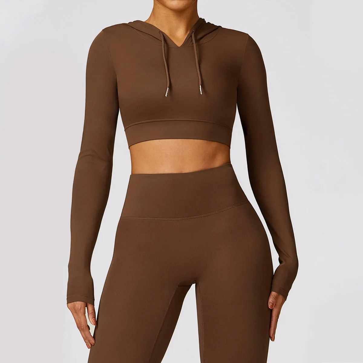 Hoodie Cropped Sports Top - Etel
