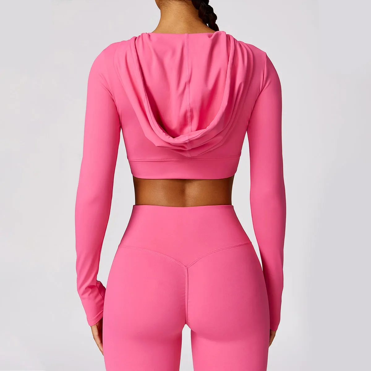Hoodie Cropped Sports Top - Etel