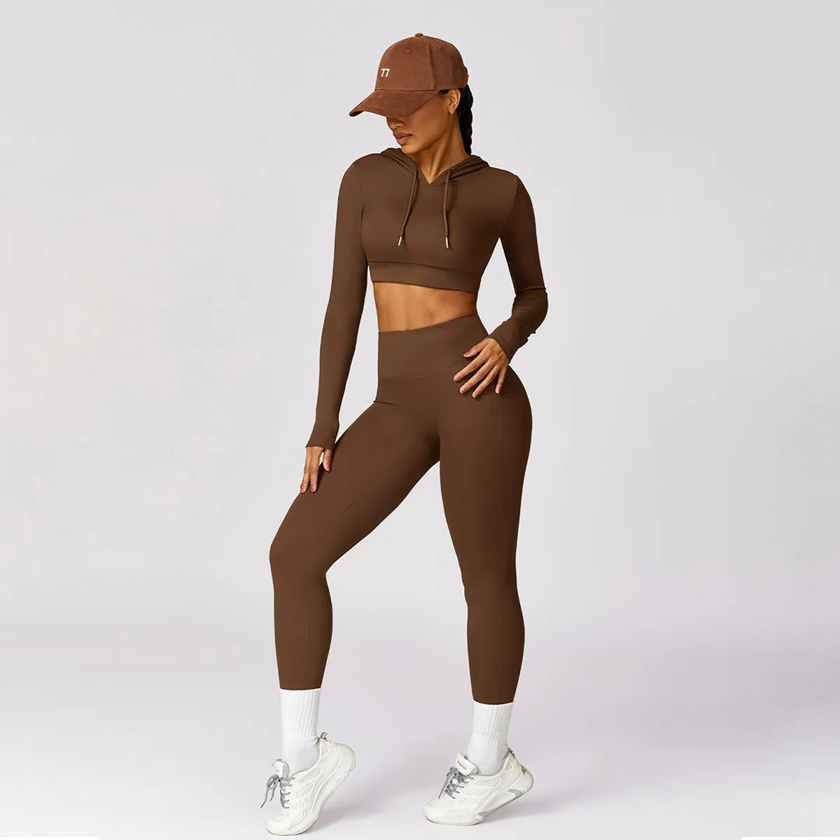 Hoodie Cropped Sports Top - Etel