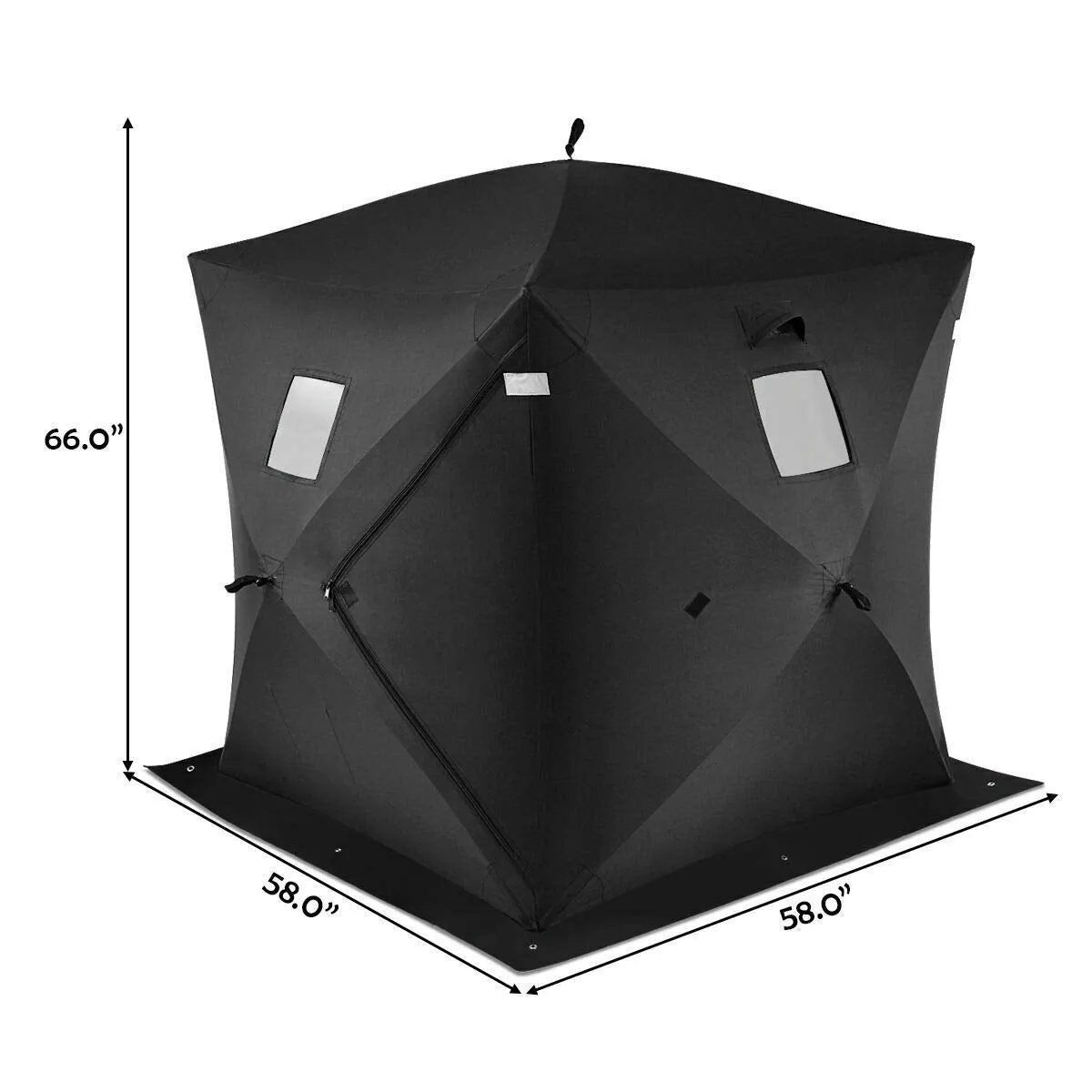Ice Fishing Shelter, Pop-up Portable Ice Shanty Tent for 2-3 Person