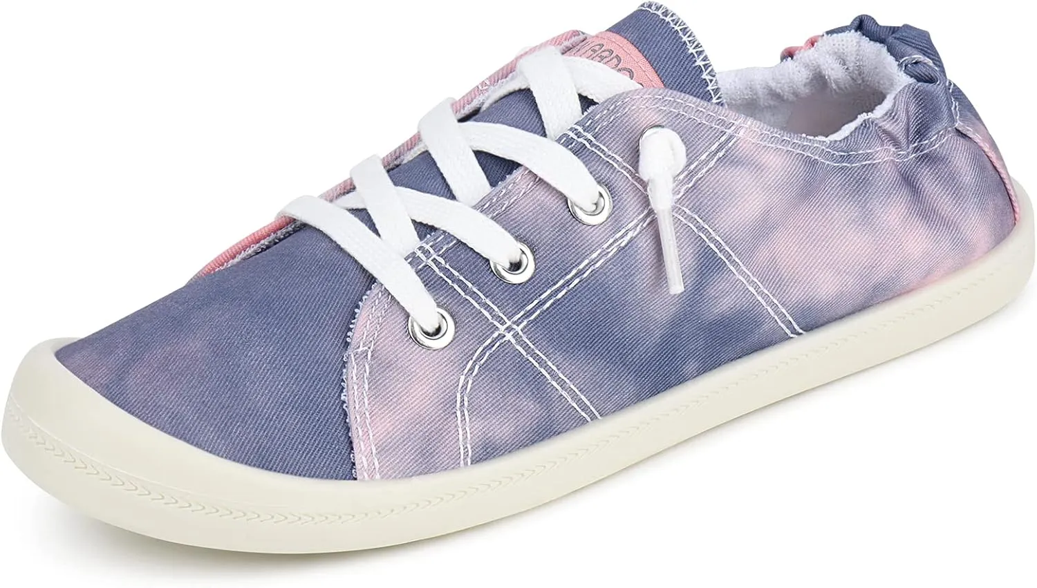JENN ARDOR Womens Low Top Canvas Slip On Sneaker Comfort Casual Shoes Walking Flats