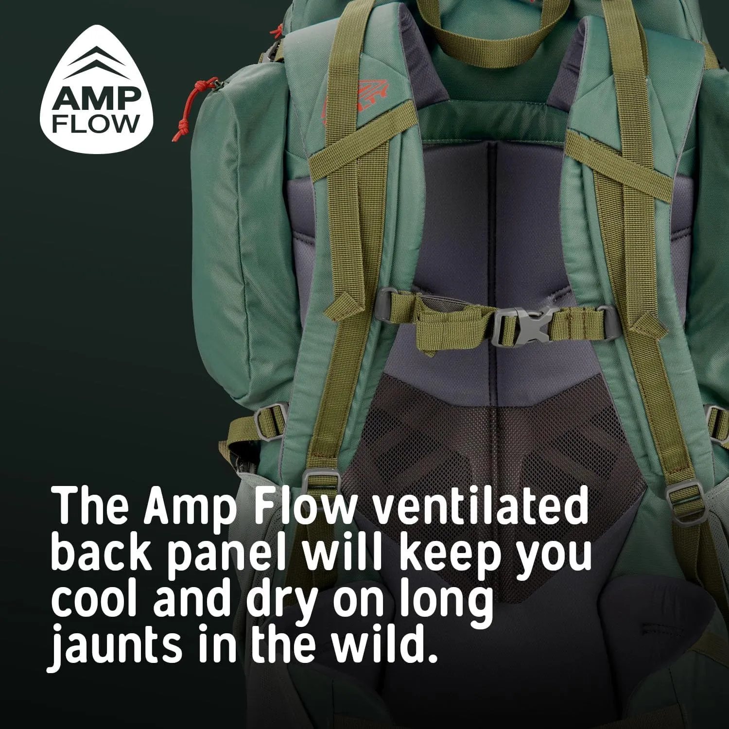 Kelty Redwing 50  50 Liter Internal Frame Backpack for Hiking, Backpacking, Travel, Hip Belt, Tailored Fit, 2023 (Duck Green)