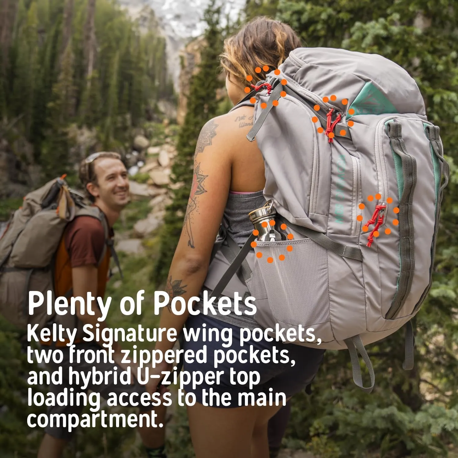 Kelty Redwing 50  50 Liter Internal Frame Backpack for Hiking, Backpacking, Travel, Hip Belt, Tailored Fit, 2023 (Duck Green)