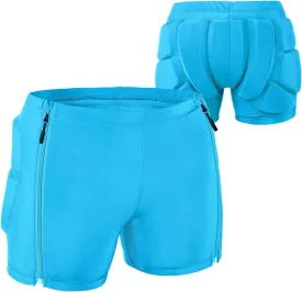 Kids Zip-on Zip-Off Padded Shorts for Snowboard Ski Figure Skating, Children Youth 3D HIPS Pants Proteciton for Tailbone&Butt