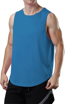 meioro Men's Workout Tank Top Mesh Sleeveless Gym Muscle T Shirts Quick Dry Bodybuilding Shirt Summer Athletic Tank Tops