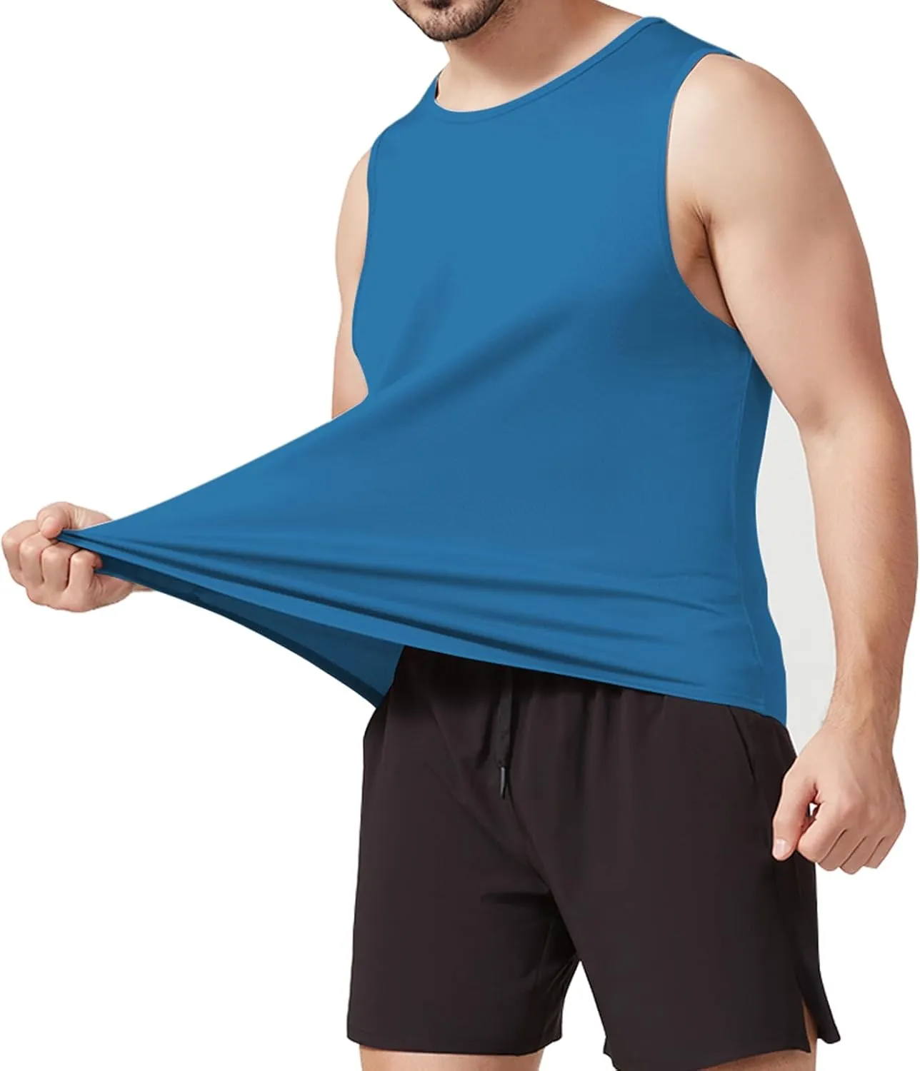 meioro Men's Workout Tank Top Mesh Sleeveless Gym Muscle T Shirts Quick Dry Bodybuilding Shirt Summer Athletic Tank Tops
