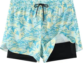 Men's 5" Quick Dry Swim Trunks Stretch Anti-Slip/Exposure Liner Vibrant Prints for Surfing Gym Beach Swimming