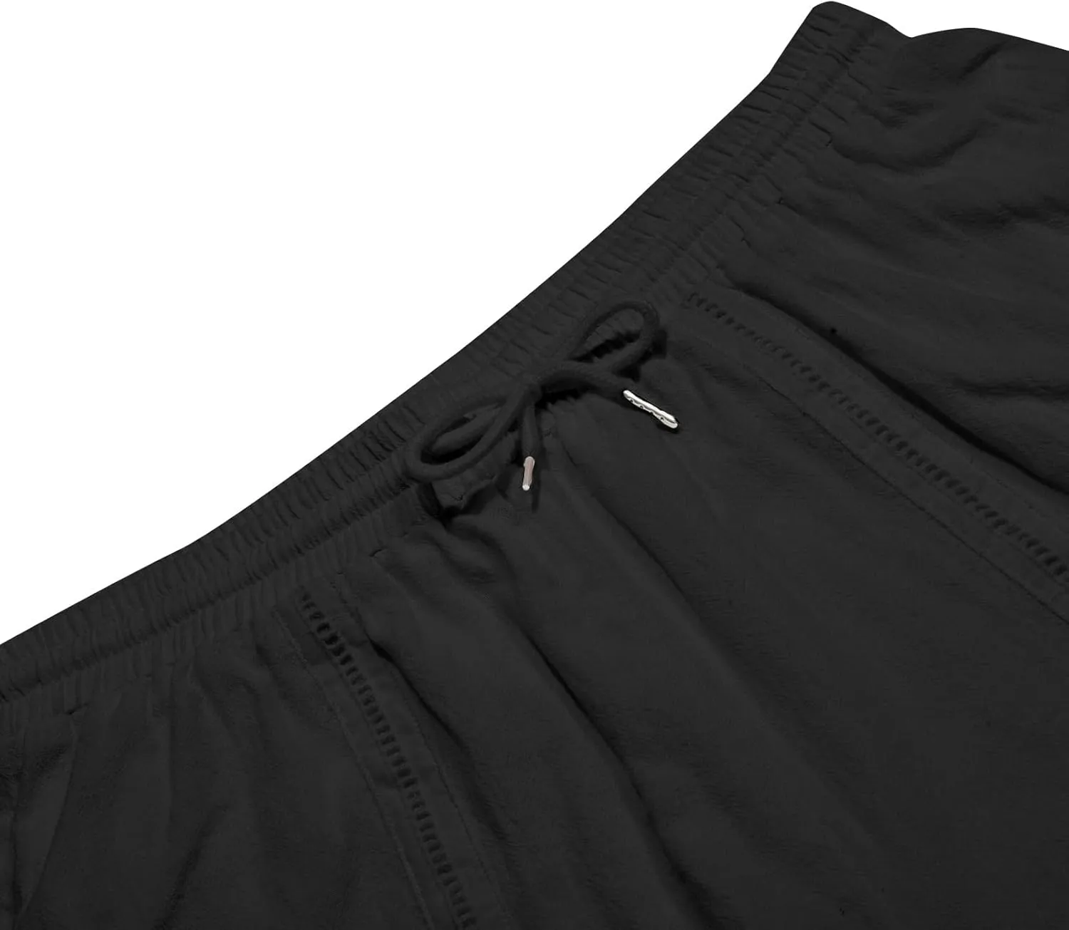 Men's Fashion Cargo Shorts Below Knee Length 3/4 Capri Pants Drawstring Pockets Elastic Waist Gym Shorts