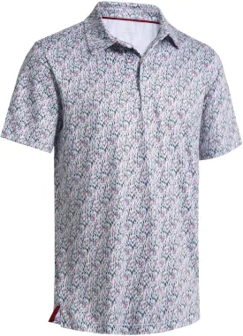 Mens Golf Shirts Short Sleeve Moisture Wicking Dry Fit Print Performance Athletic Casual Golf Polo Shirts for Men