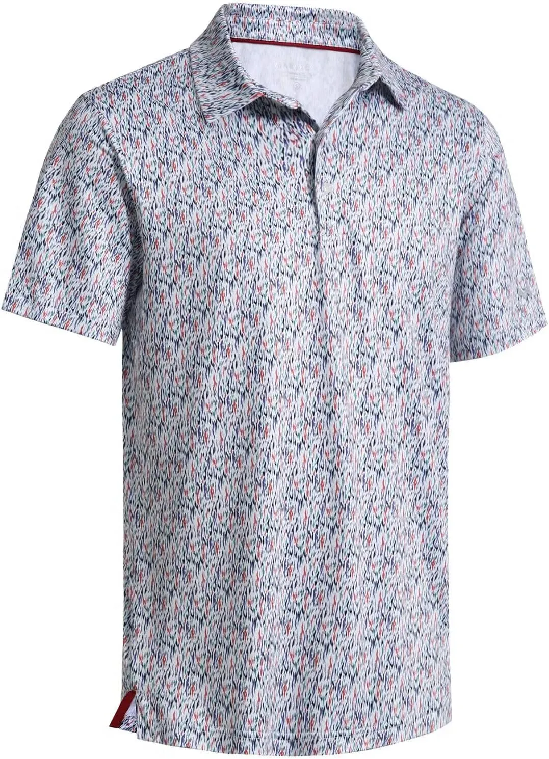 Mens Golf Shirts Short Sleeve Moisture Wicking Dry Fit Print Performance Athletic Casual Golf Polo Shirts for Men
