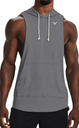 Men's Icon Cut Off Workout Hoodies Gym Muscle Tank Shirts Sleeveless Training Hoodies