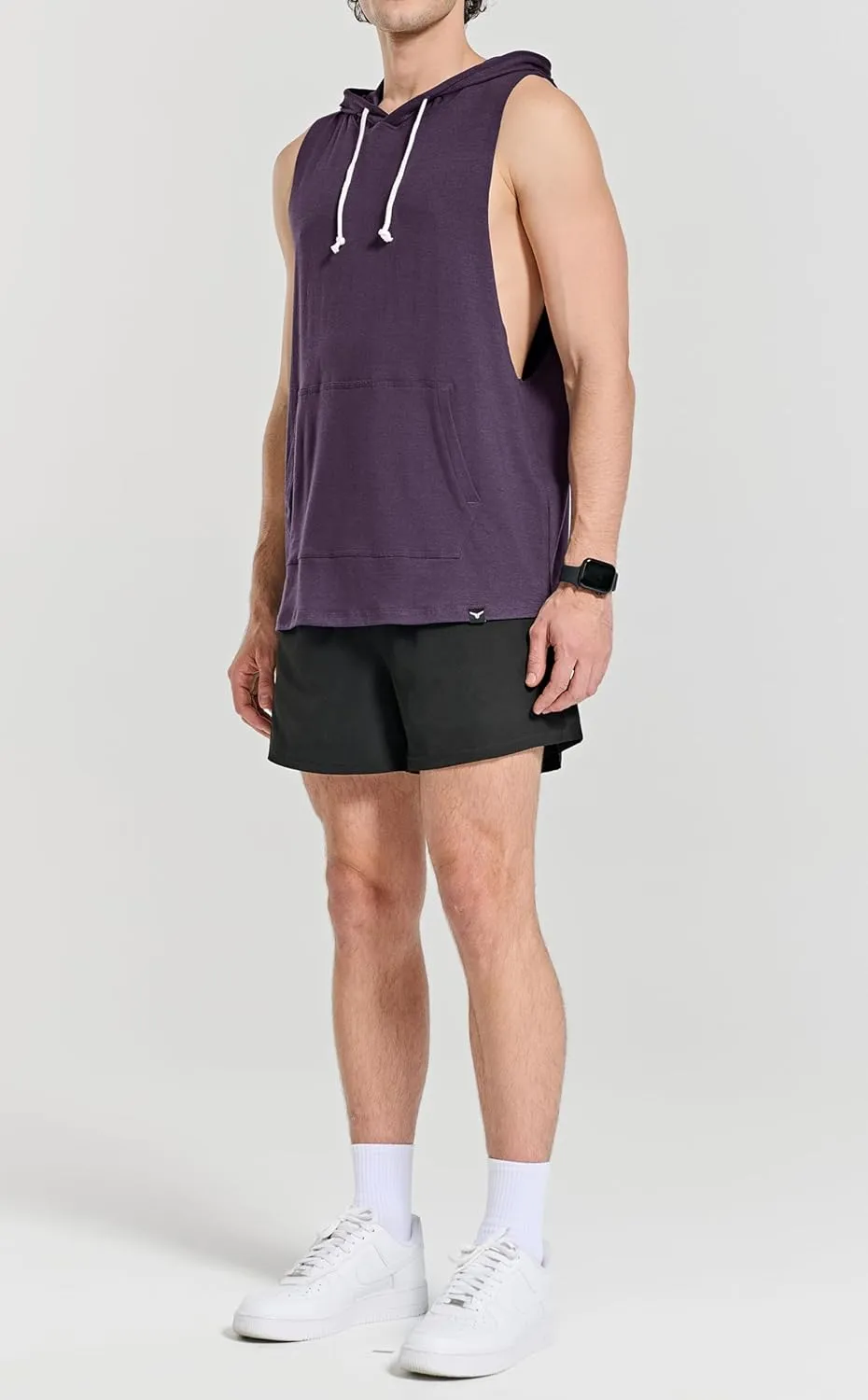 Men's Icon Cut Off Workout Hoodies Gym Muscle Tank Shirts Sleeveless Training Hoodies