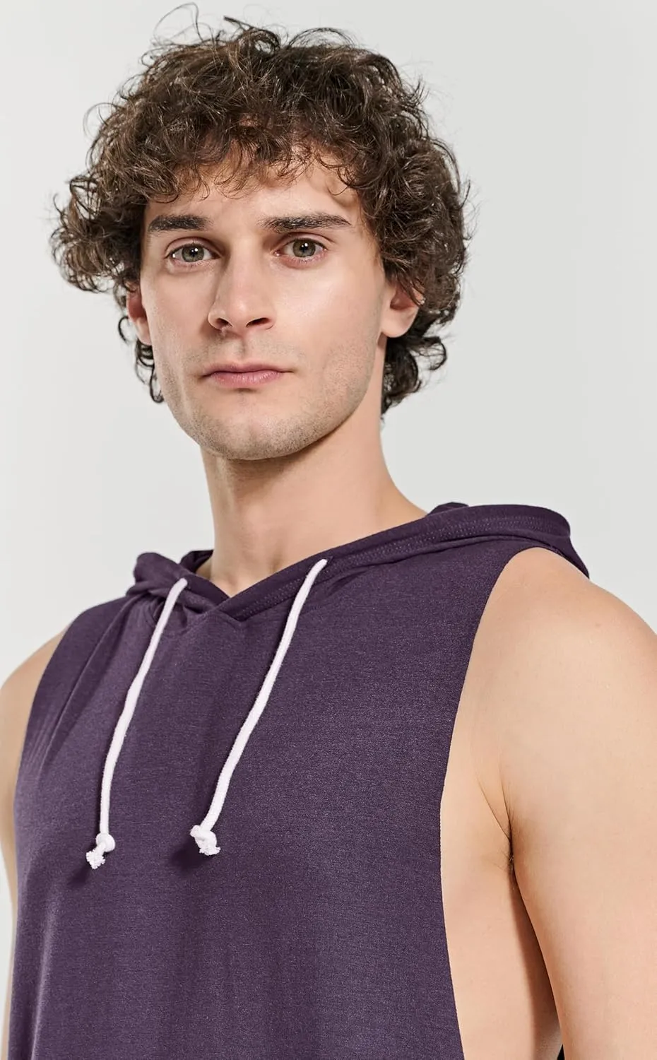 Men's Icon Cut Off Workout Hoodies Gym Muscle Tank Shirts Sleeveless Training Hoodies