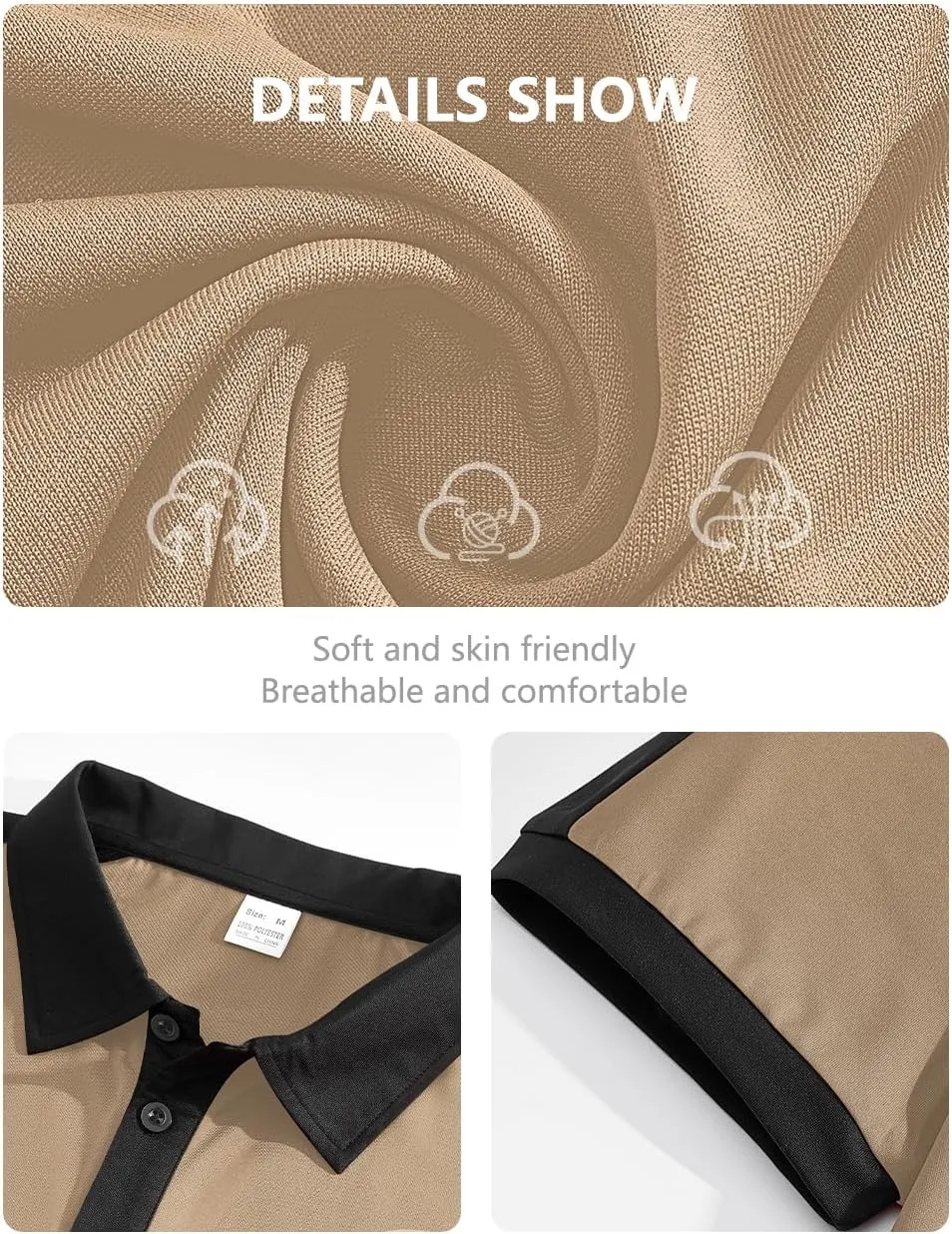 Mens Knit Polo Short Shirts Casual Top Summer Lightweight Workout Tee Shirts with Button