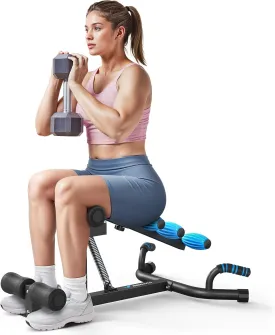 MERACH Deep Squat Machine for Women, Adjustable Glutes Trainer Machine, Core Leg Push Up Workout Machine for Home Gym