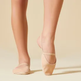 Microfibre Rhythmic Gymnastics Demi-Pointe Shoes - Beige