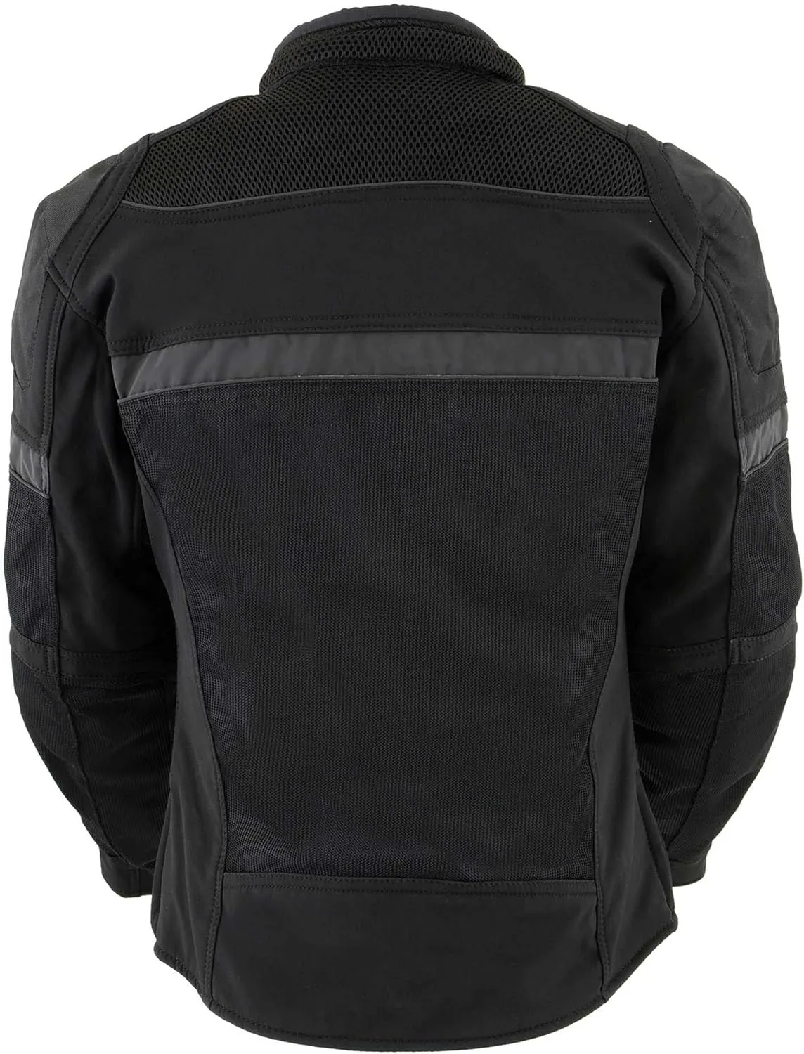 Milwaukee Leather MPL2775 Black Armored Textile Motorcycle Jacket for Women - All Season Jacket w/Removable Liner