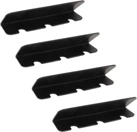 OUKENS Boat Seat Hook, 4Pcs PVC Inflatable Boat Seat Hook Clip Bracket for Inflatable Rubber Dinghy Raft Yacht Kayak Rowing Boat Accessories (Black)
