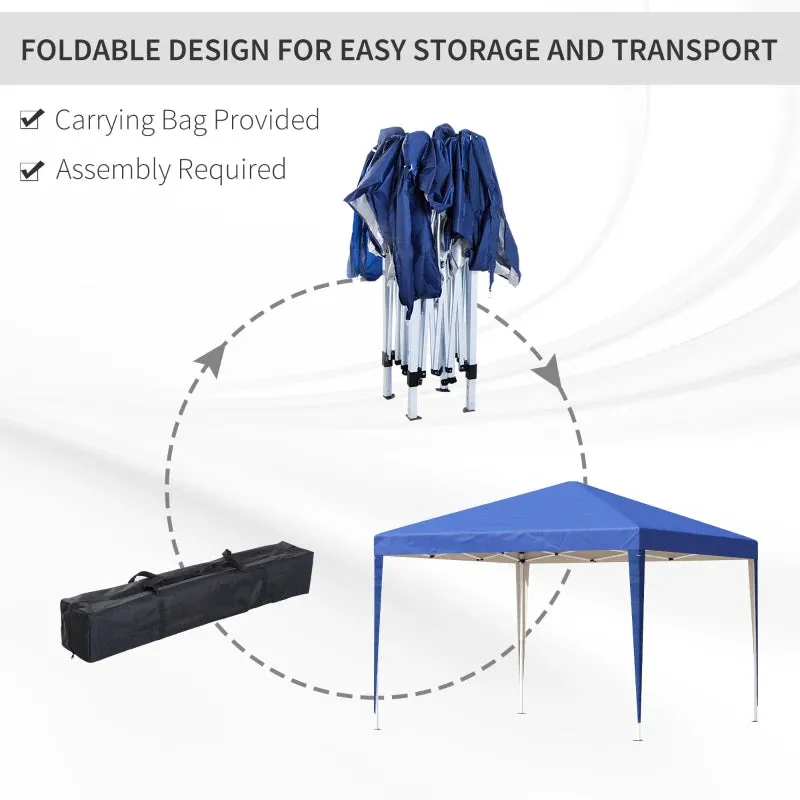 Outsunny   Pop Up Gazebo 3m x 3m -  Blue