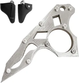 Pocket Tool keychain multi tool Stainless Steel Keychains Window Breaker Gift for Christmas, Men, Women, Valentine's, Birthday, Father's Day (1, Silver)