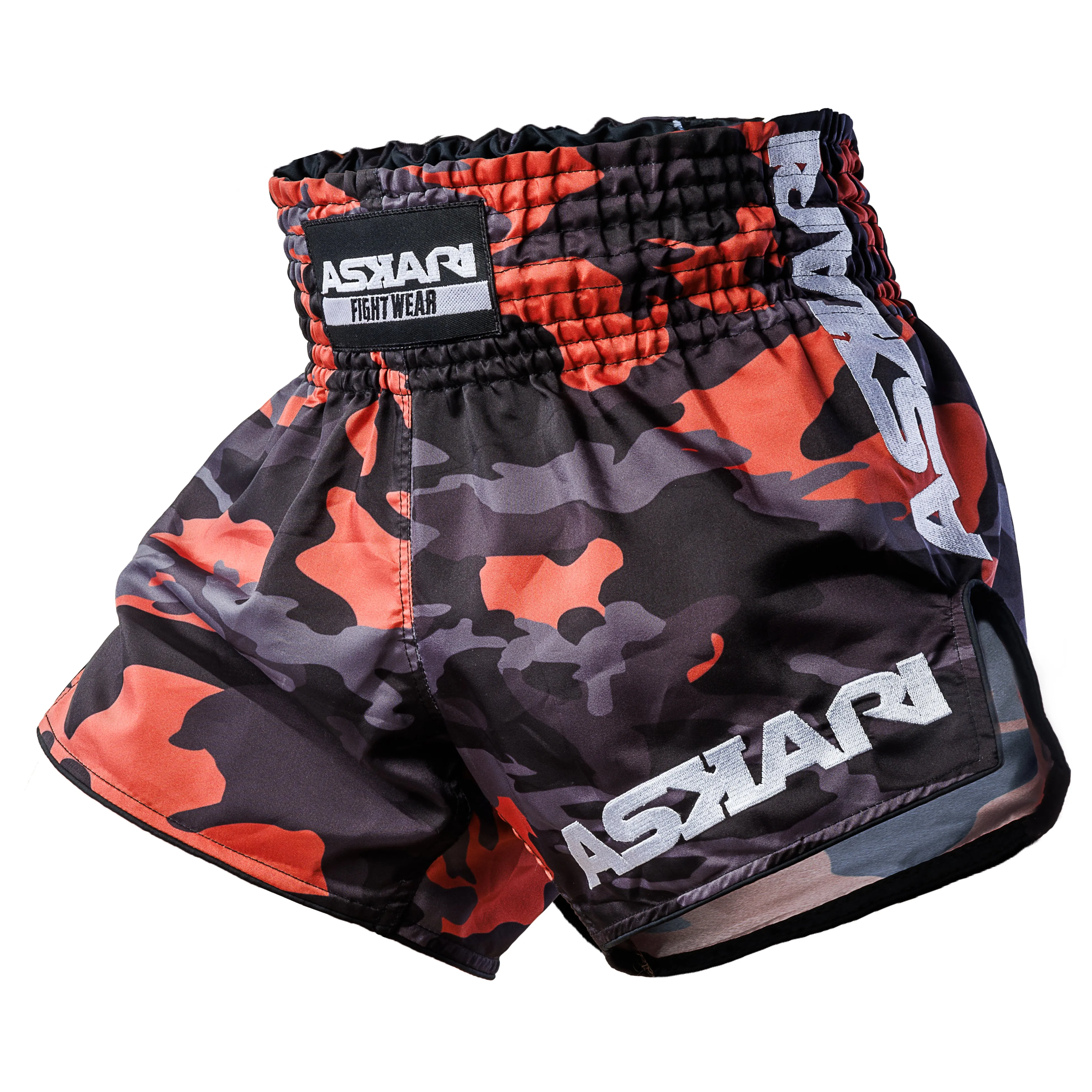 "SOLDIER" ASKARI MUAY THAI SHORTS [MAUVE HEAT CAMO]