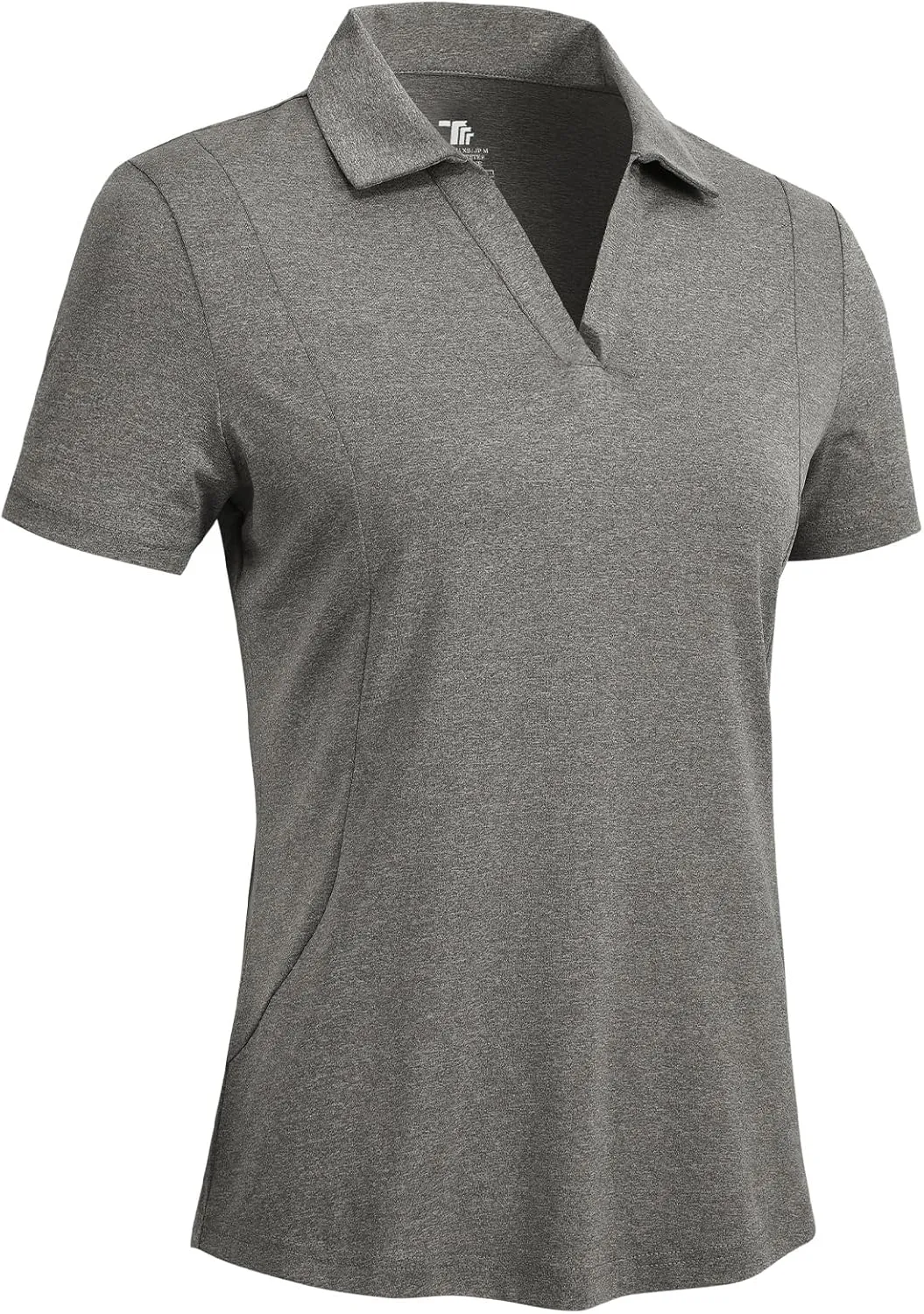 Rdruko Women's Golf Shirts Short Sleeve Polo Tennis V Neck Collared Shirts Dry Fit